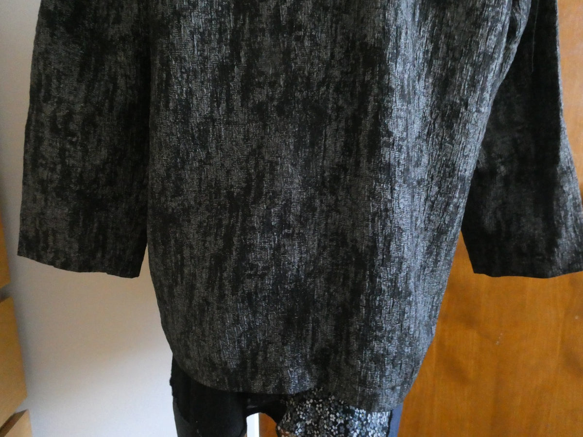 Linea By Louis Dellolio black/gray 4 Button with Pockets Blazer Jacket medium