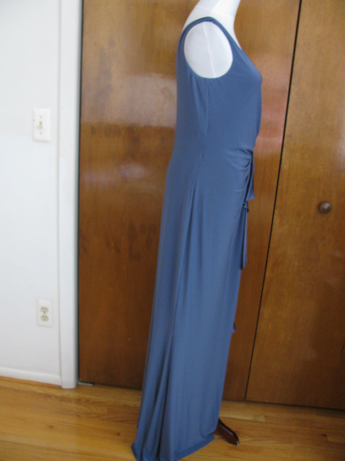 Ralph Lauren Women's Gray Detailed Maxi Evening New Dress New