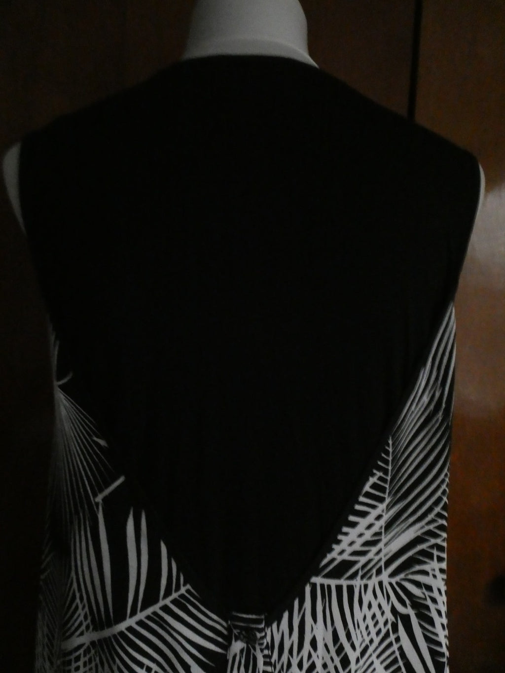Partizia Lusa Milano Black/White Detailed Asymmetric Tunic Dress Size Medium