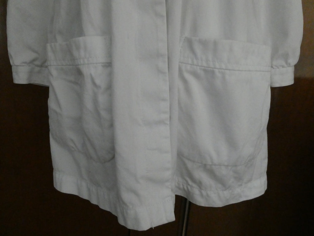 French Connection Women’s White Button-Down Cotton Lined Jacket Blazer Size 2