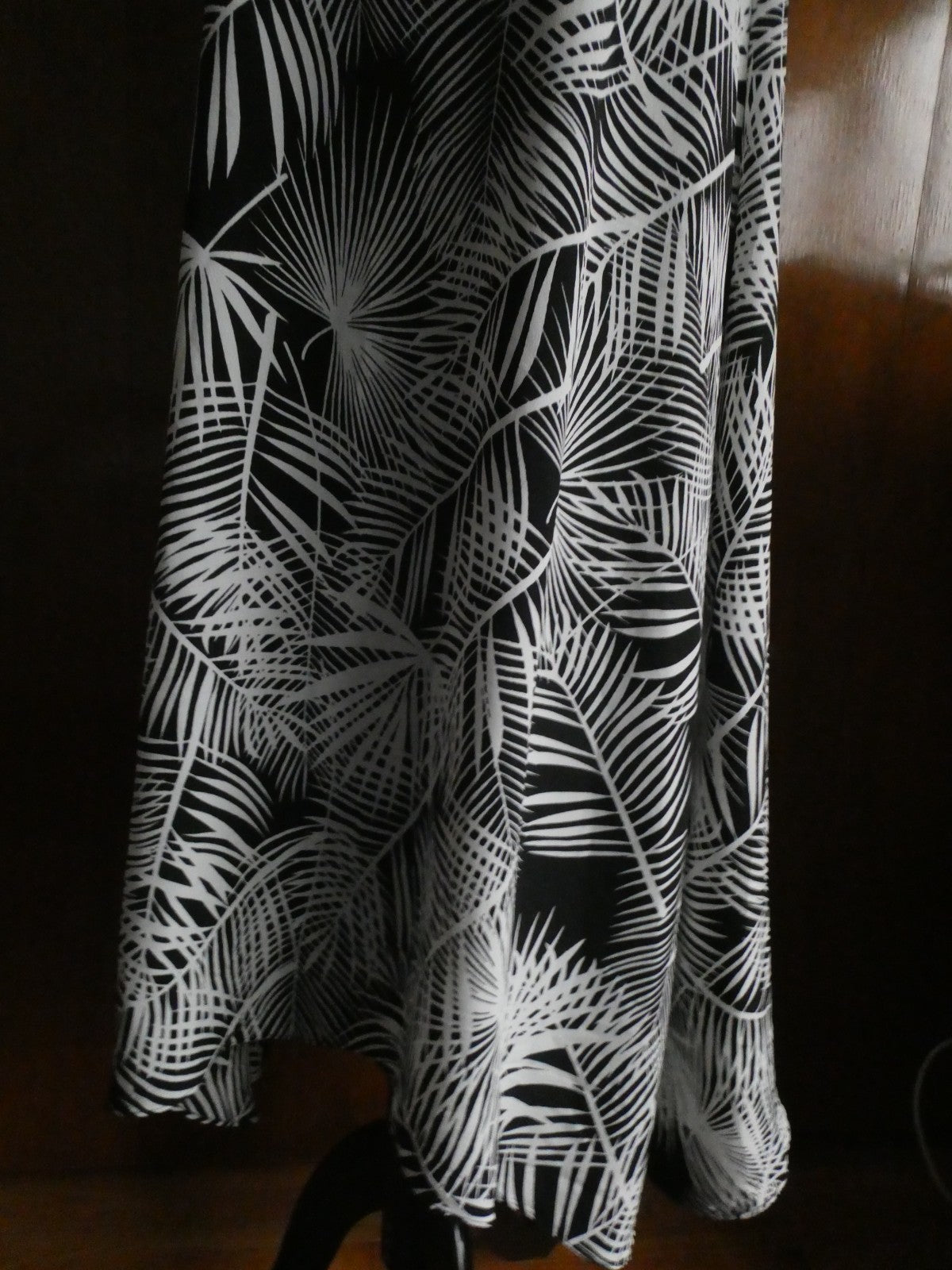Partizia Lusa Milano Black/White Detailed Asymmetric Tunic Dress Size Medium