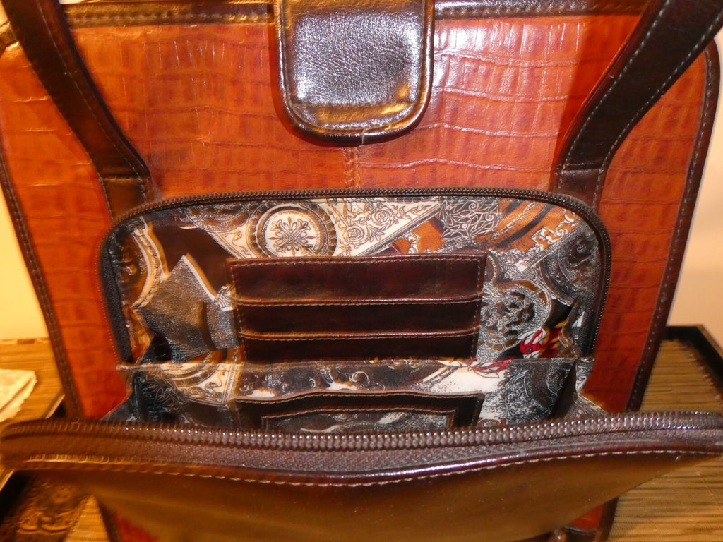 Noato women’s brown genuine leather Wallet Messenger & Shoulder Handbag 8831828 