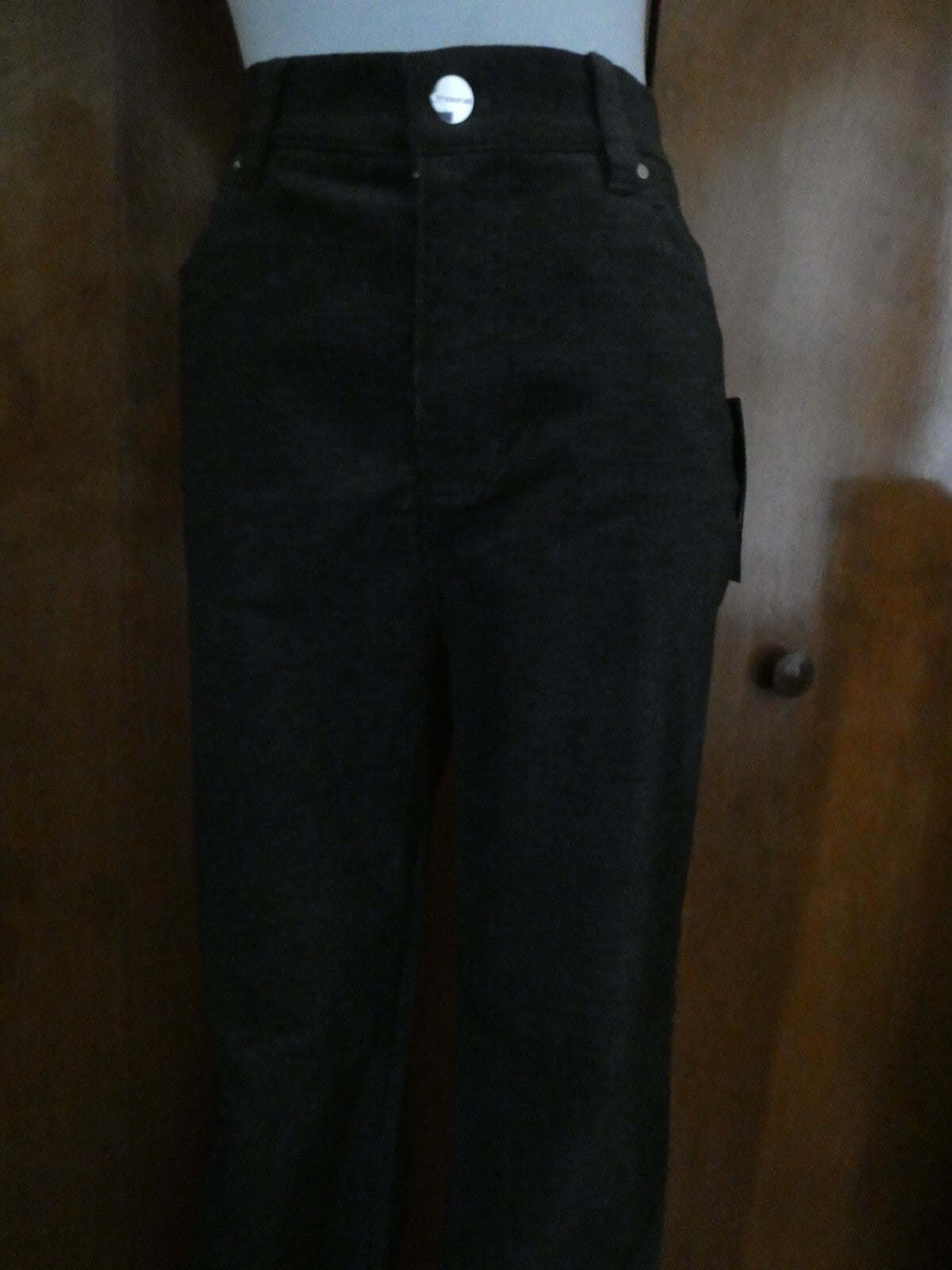 Jones New York Signature women's cotton dark gray pants wide leg at bottom SZ 10