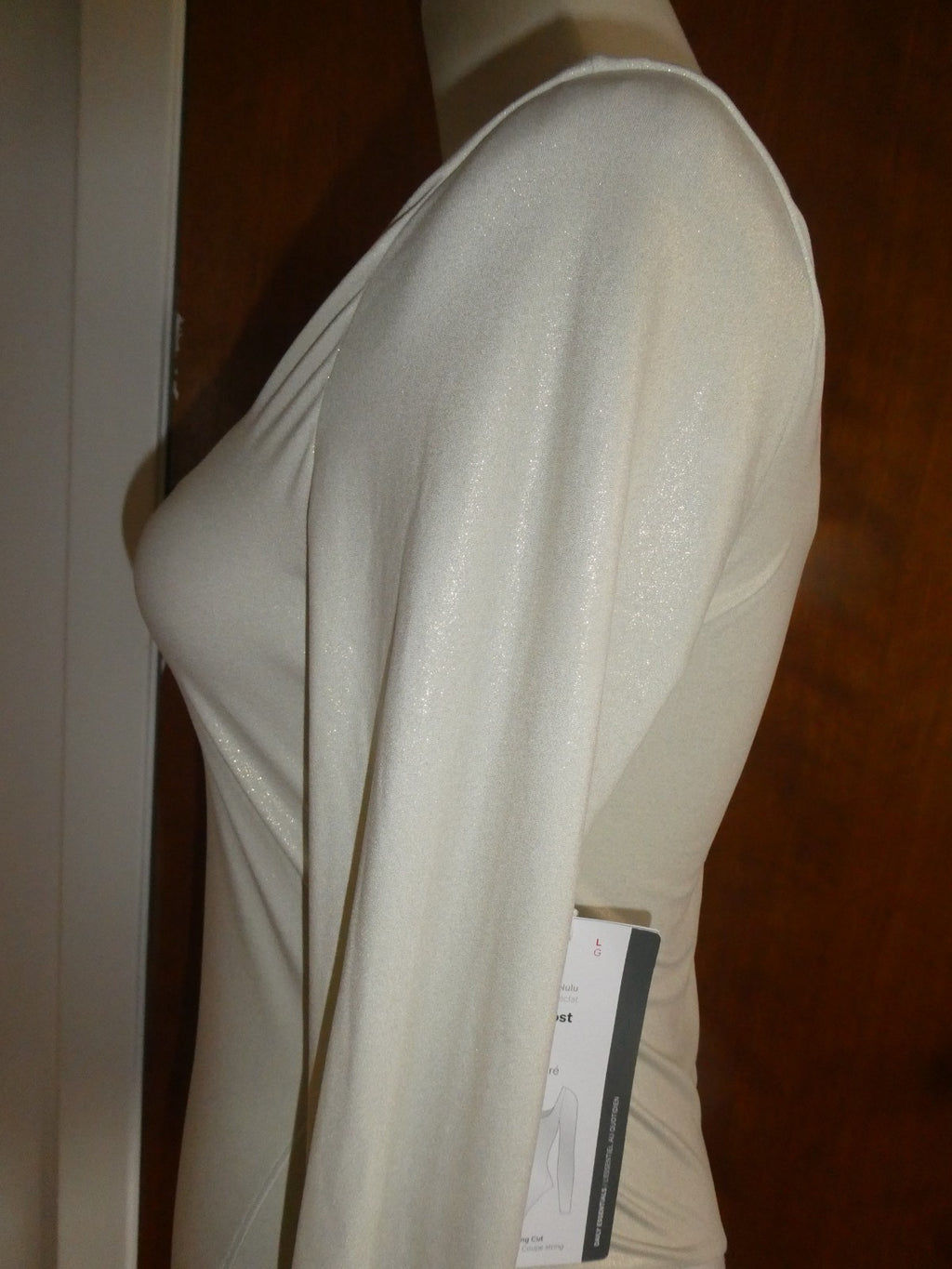 Lululemon Bodysuit Wundermost Nulu Long Sleeve Gray Soft with Subtle Shine Large