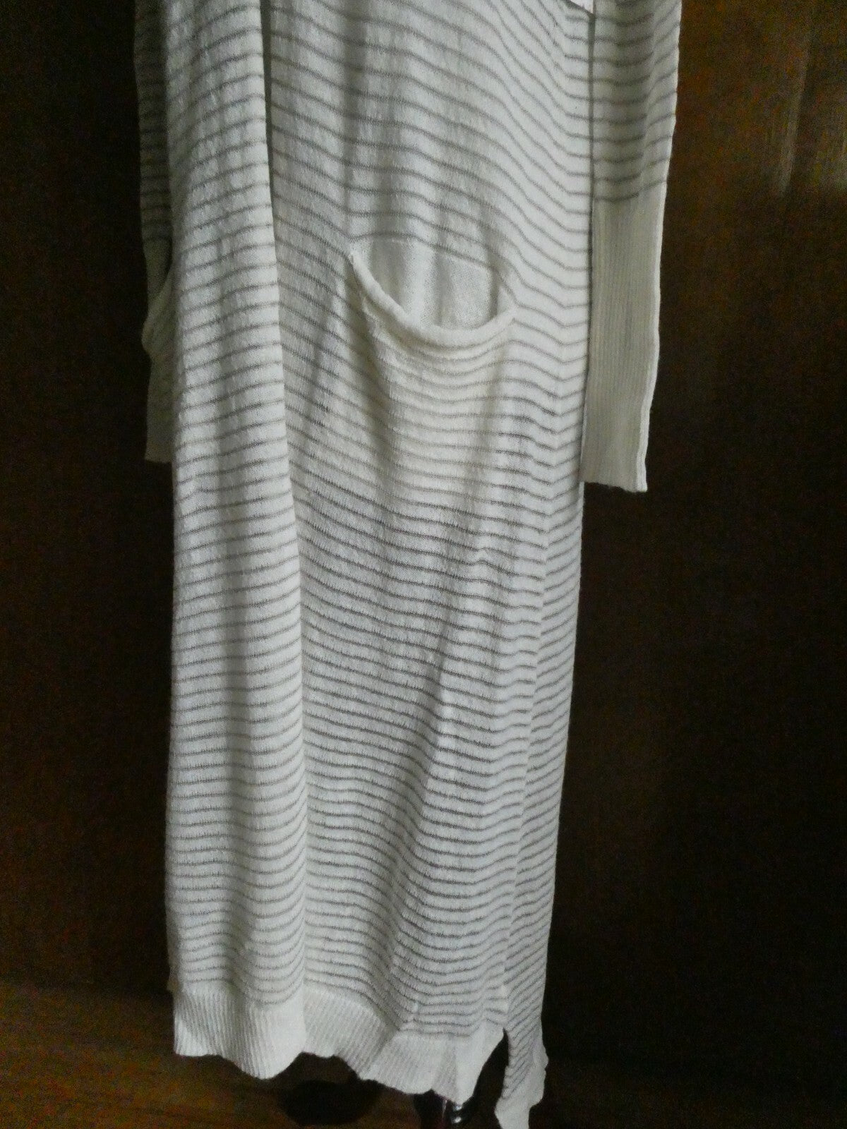 Free People Women's Ivory Comb Long Cardigan Xsmall 