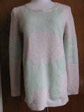 Theory Jaidyn C Women's  Argent Soft Mint Scoop Neck Sweater Size Medium New