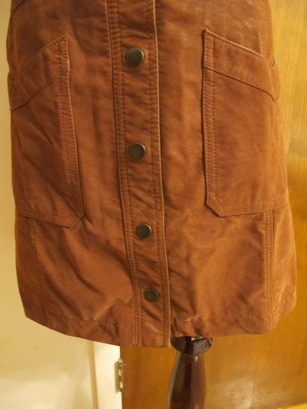 NWT Women's Free People Brown Rayon Lined Mini Skirt Size 12