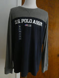 U.S POLO ASSN men’s navy/gray long sleeves soft cotton crew neck shirt size XL