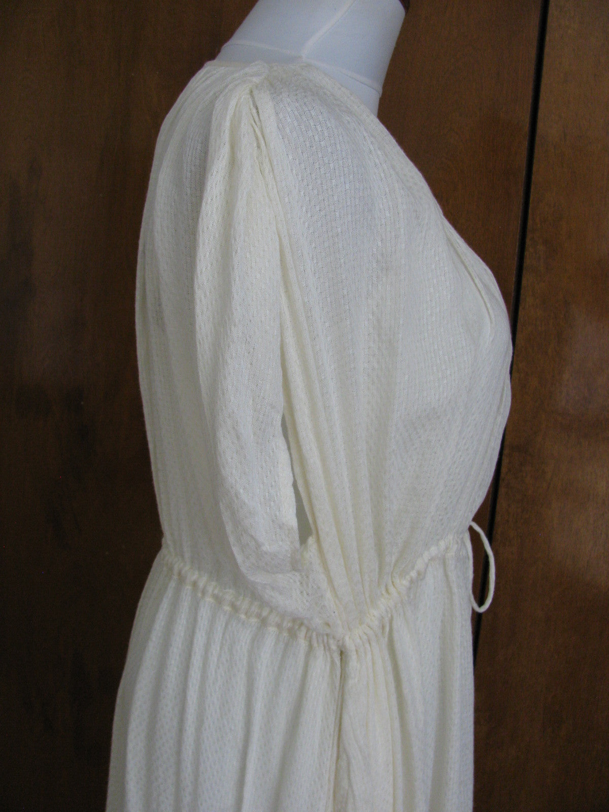 Free People women's off white soft rayon lined asymmetrical hem dress Small New
