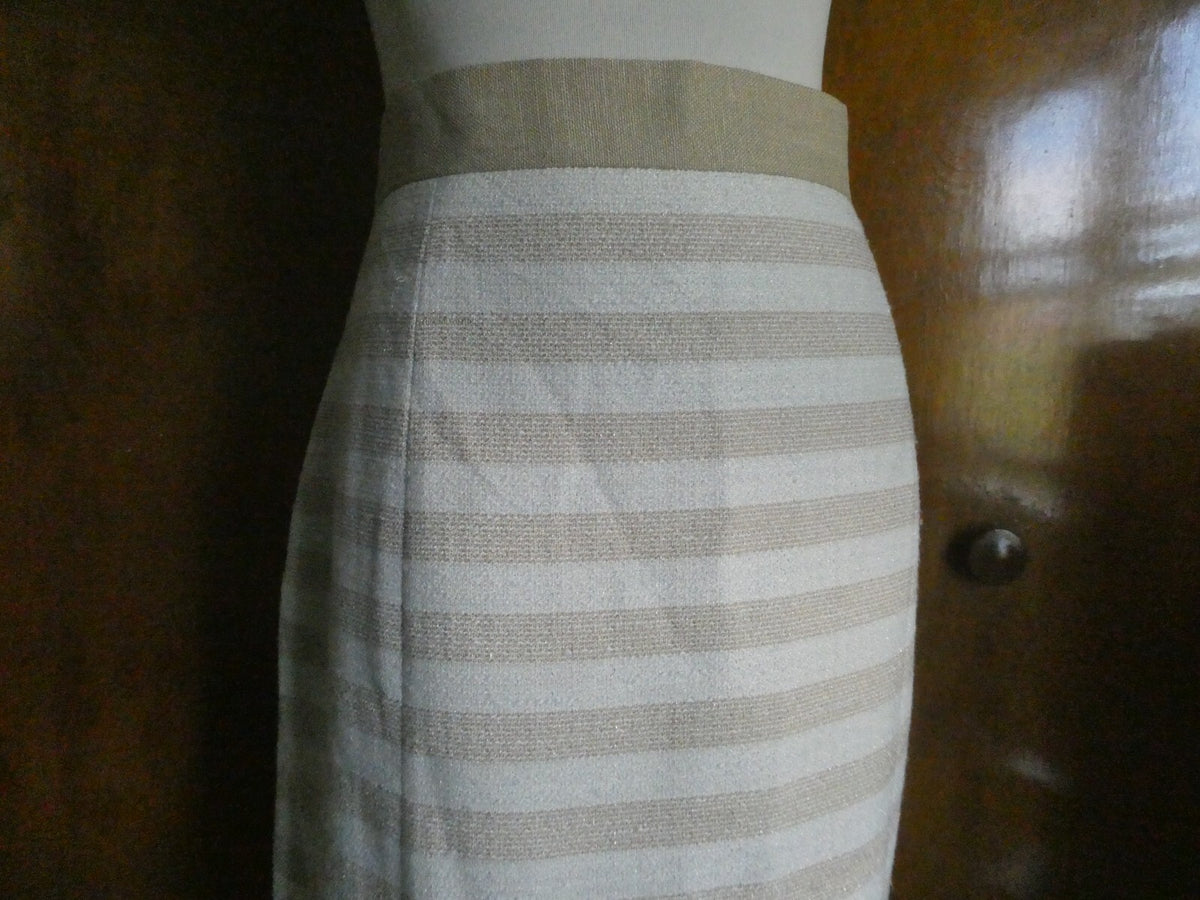 Kay Unger beige women's stylish lined skirt size 14