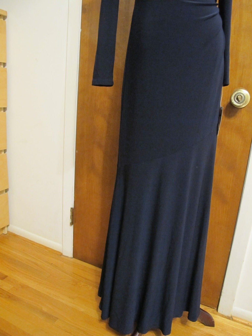 Lauren Ralph Lauren Women Navy Lined Evening Maxi Cutout A-line Dress New