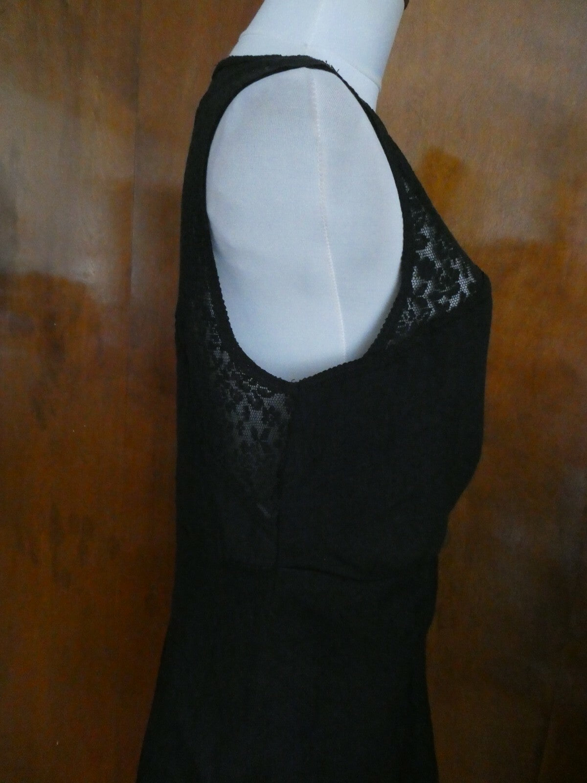 Rachel Roy womens stylish black mesh crafted  dress Large NWT