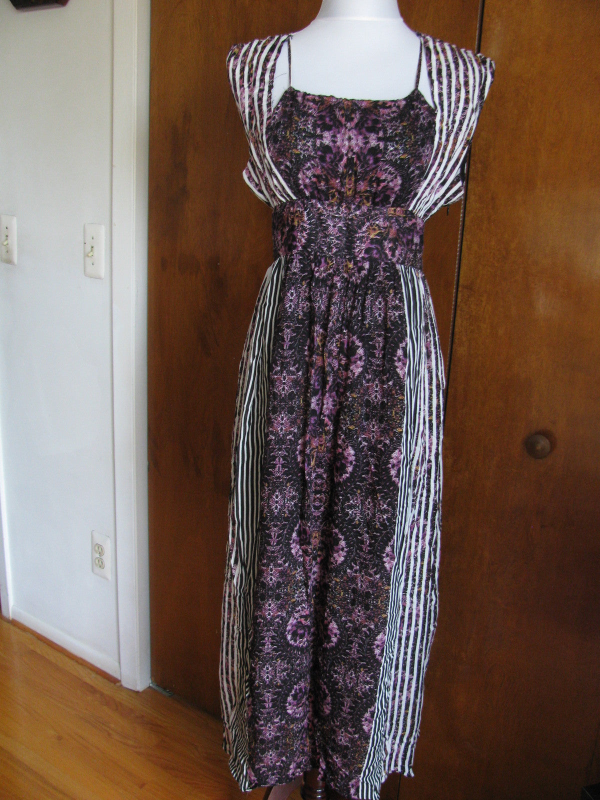 Free People women’s midnight combo rayon maxi dress 6 