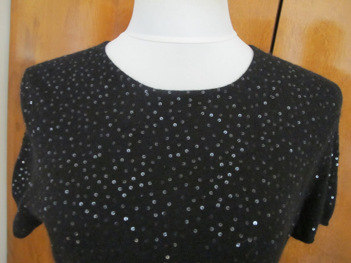 By Bloomingdale’s womens black evening cashmere sweater 