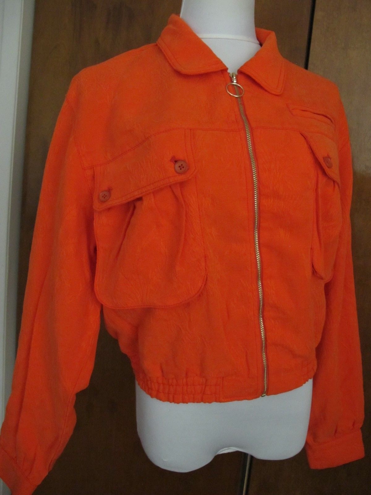 Anthropologie Jacquard Eisenhower Women’s Red Verm Jacket New
