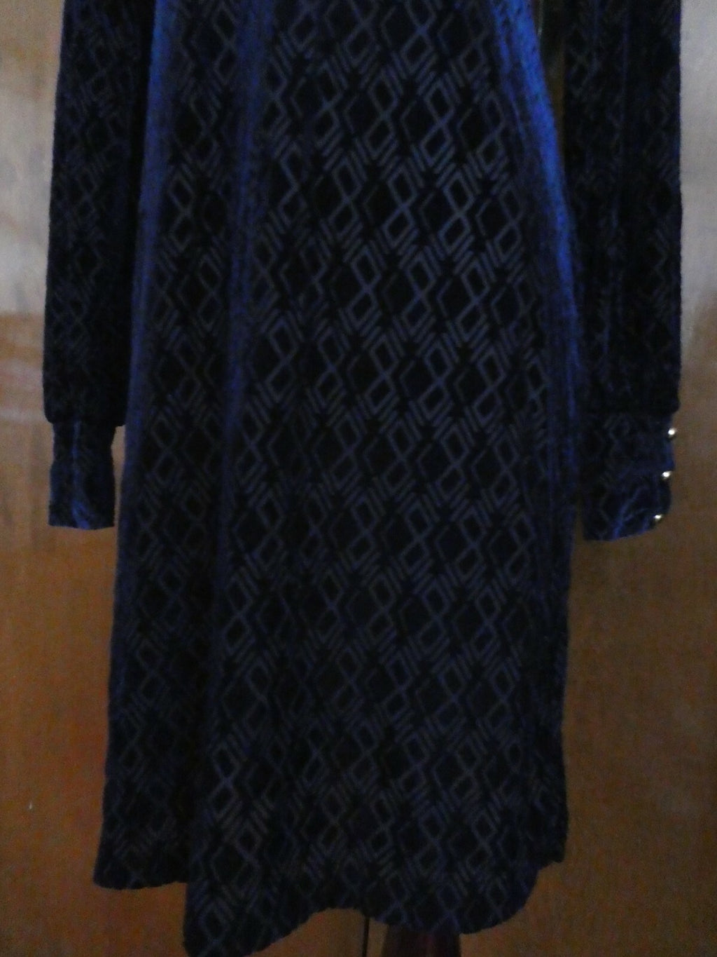 Ralph Lauren women navy velour evening dress PM