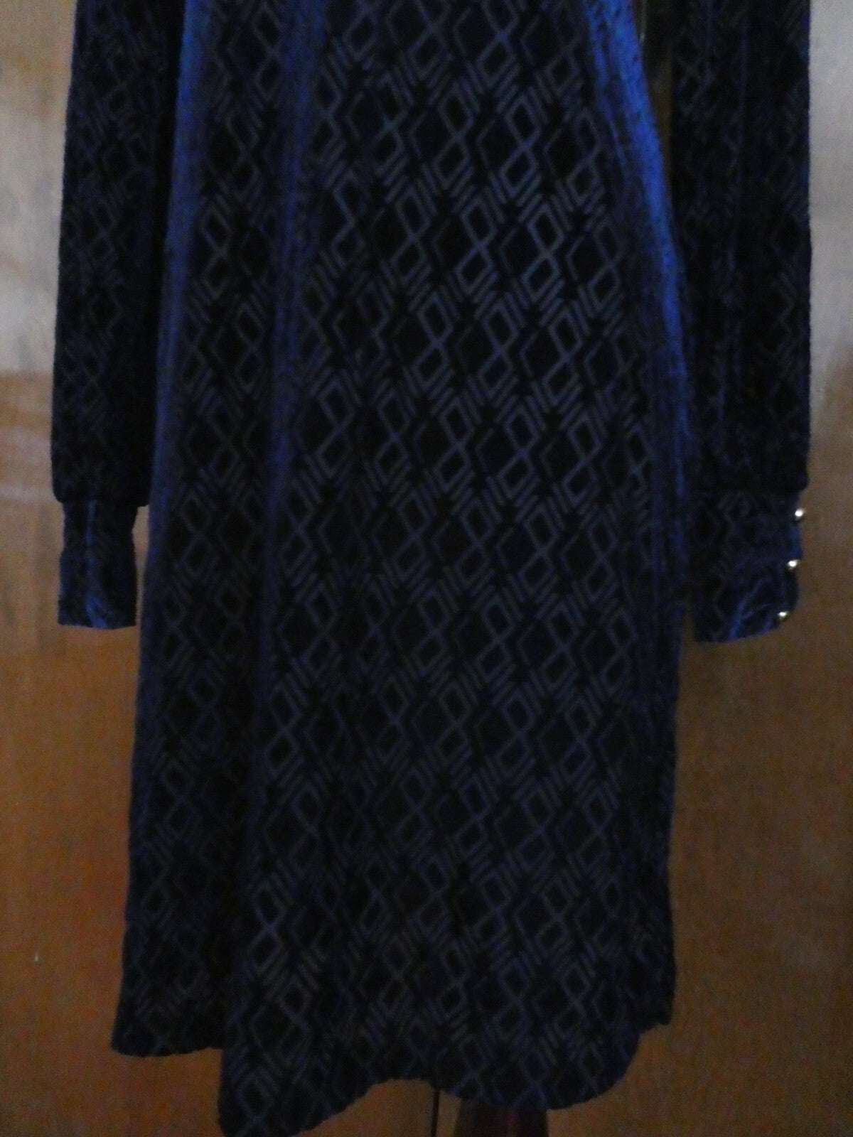 Ralph Lauren women navy velour evening dress PM