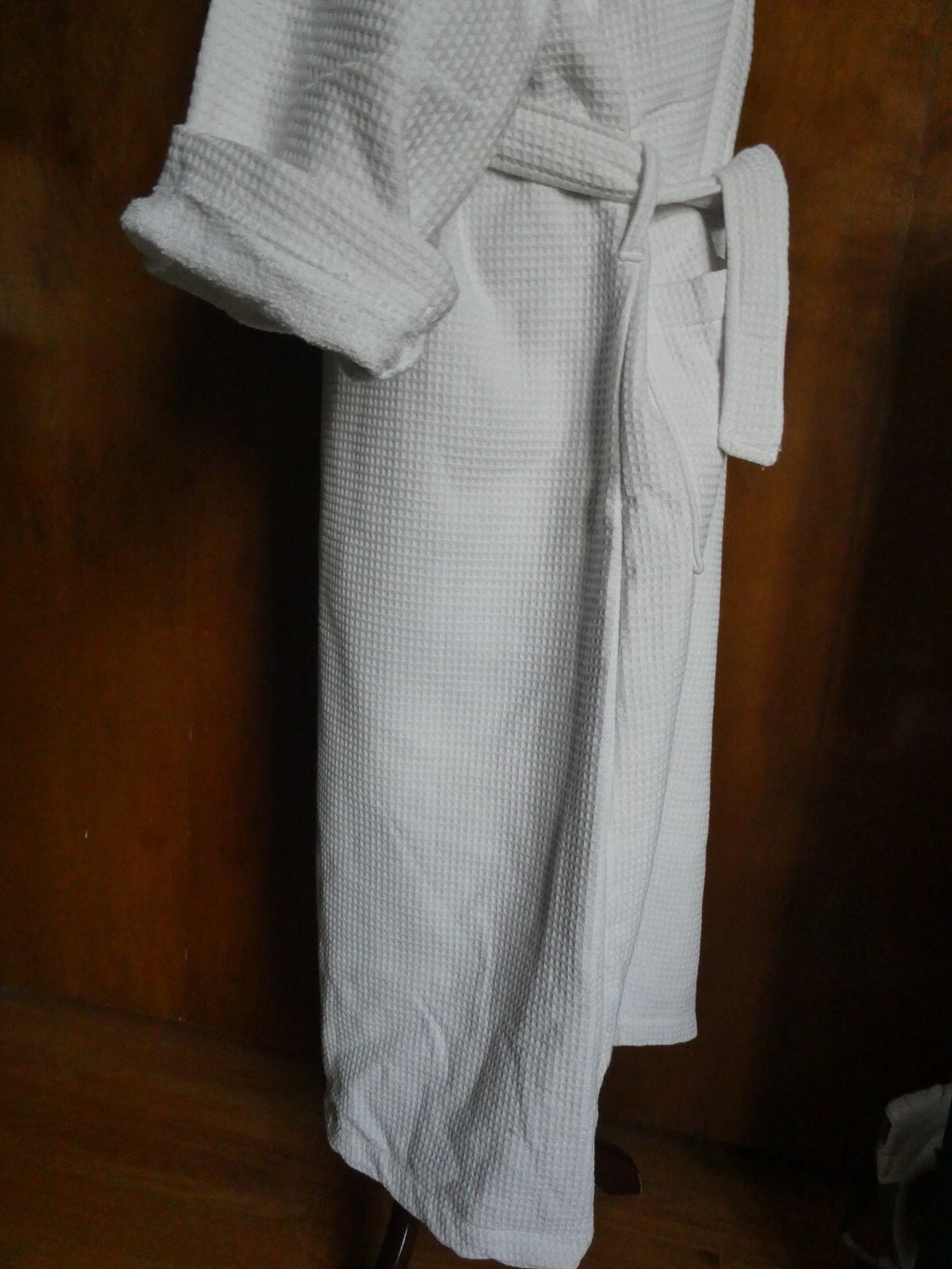 Chortex Luxury Women’s White Waffle Classic Turkish Cotton Robe Size S/M