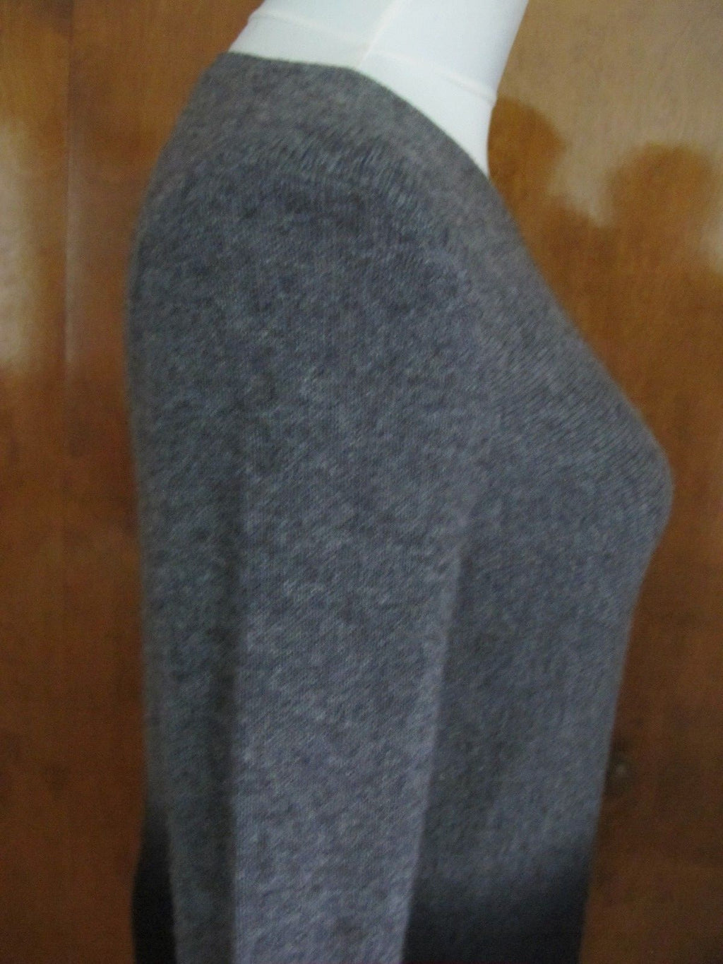 Aqua Women's Gray Black Cashmere Fringe Crewneck Pullover Small NWT