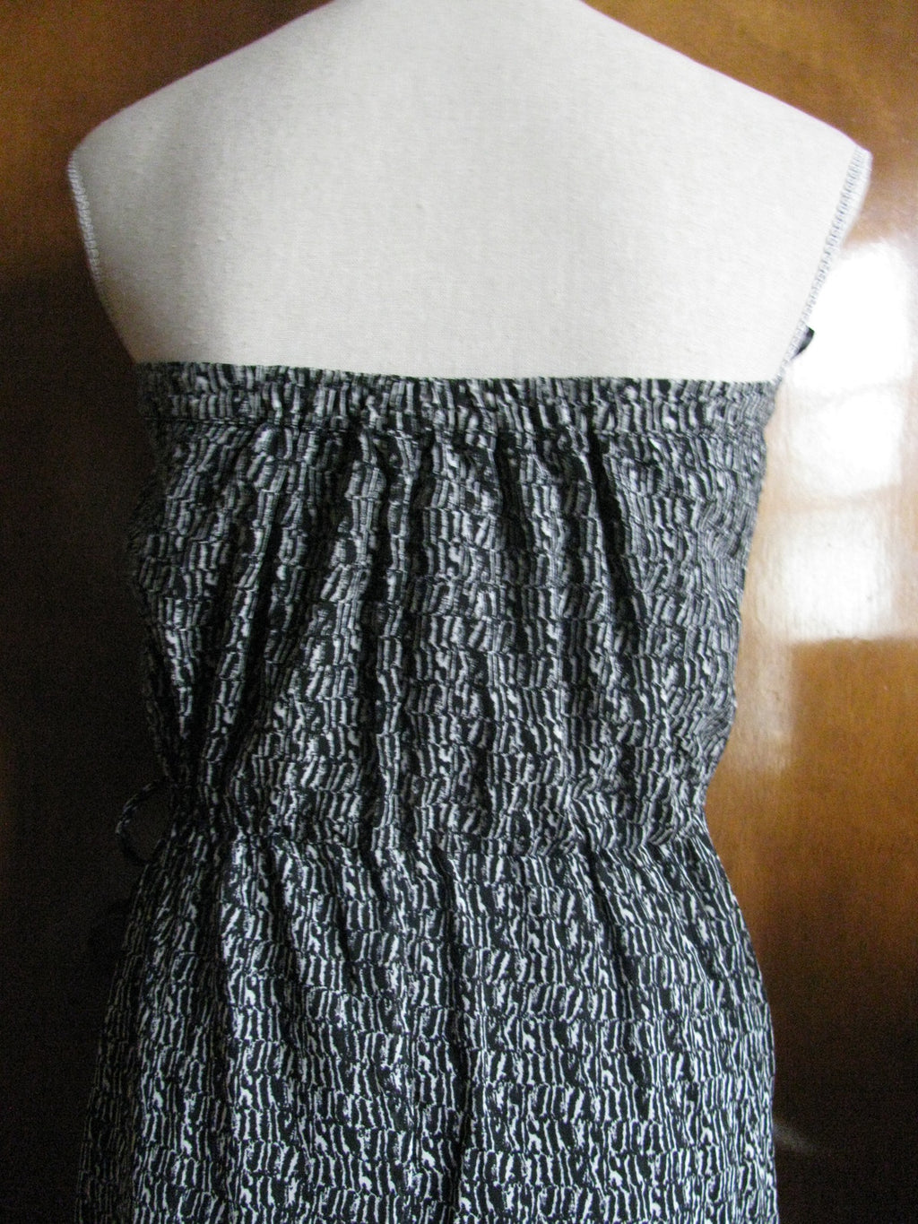 Gap Women's Black White Print Strapless Lined Long Dress size XS, L, XL