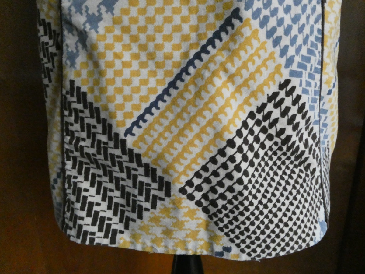 Maeve Women's Yellow Multicolor Lined Buttons Pockets A Line Short Skirt Size 4