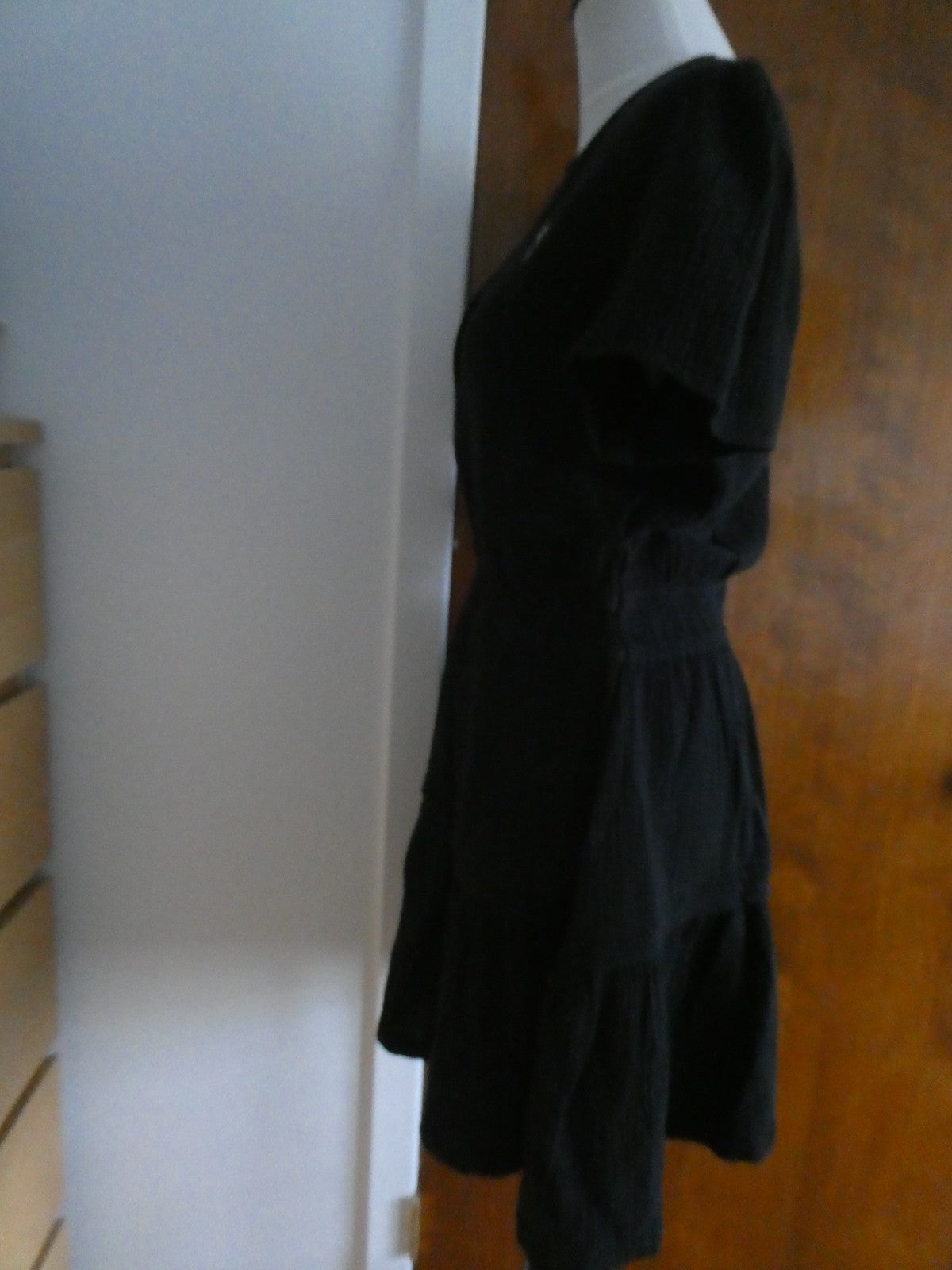 U.S. Polo Assn. Women's Black Tiered Dress Size Medium 100% Cotton NWT