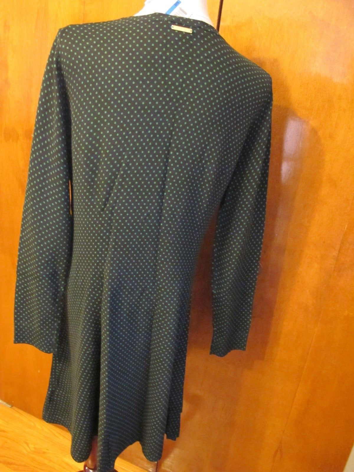 Michael Kors women’s black green A-line cotton viscose dress XLarge 