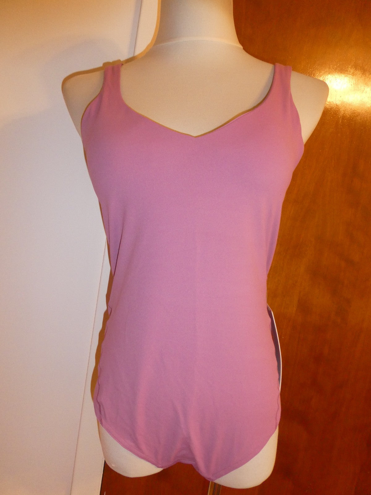Lululemon Women Pink Align Bodysuit with Build-in Bra Sz 10 Original price $148