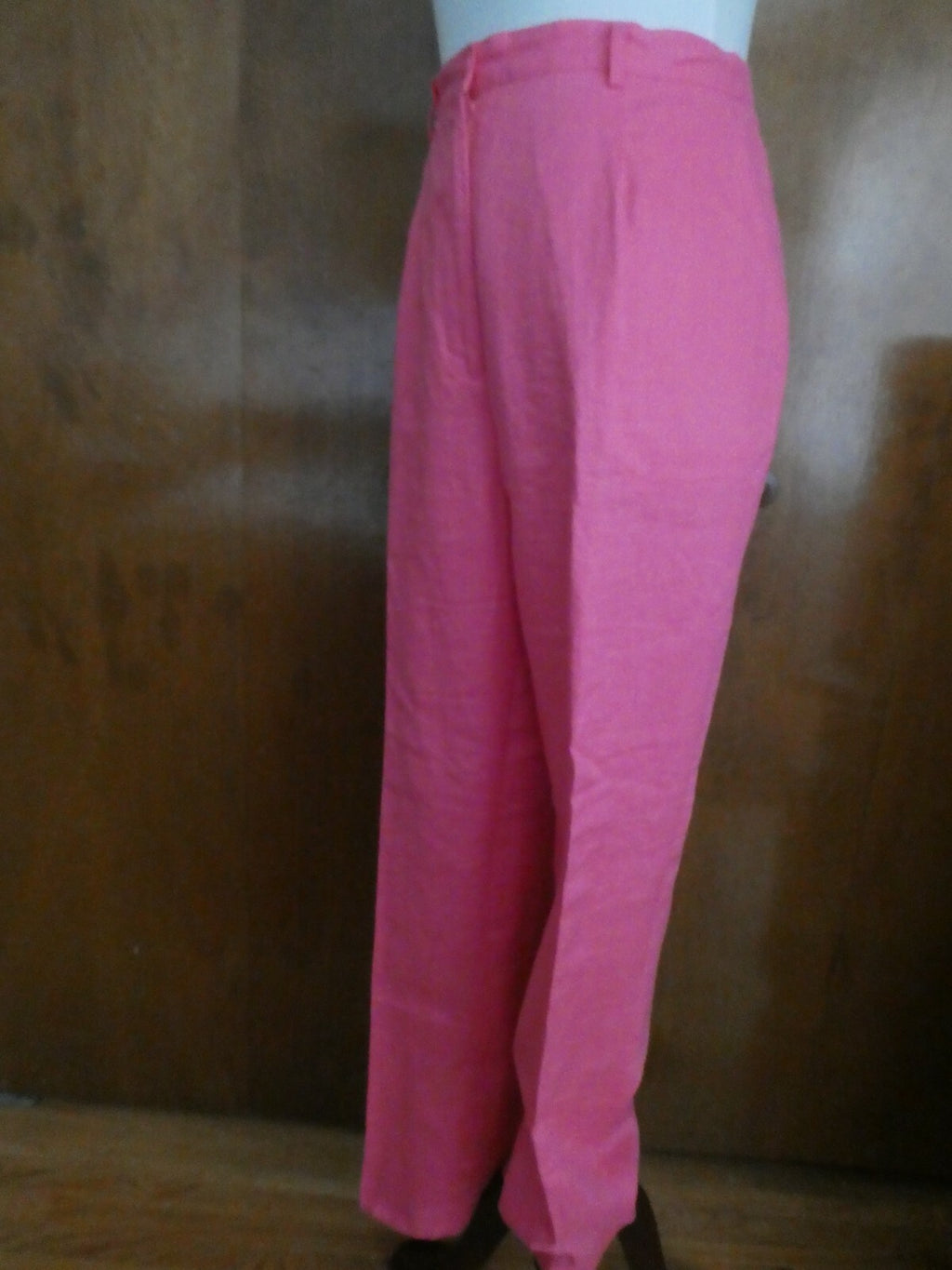 J Song Collection women's pink 100% linen full lined pants size 12 New