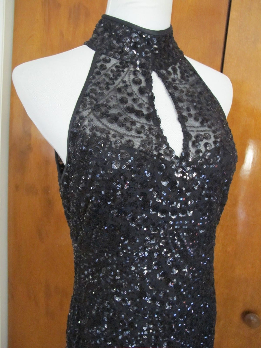 Ralph Lauren women's black sequin evening dress new