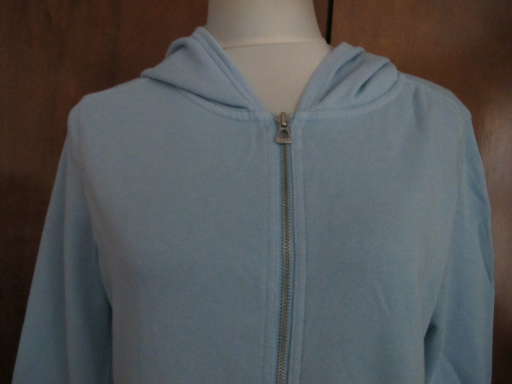 Gap Women's Light Blue Cotton Blend Hooded Pullover Sweater Large