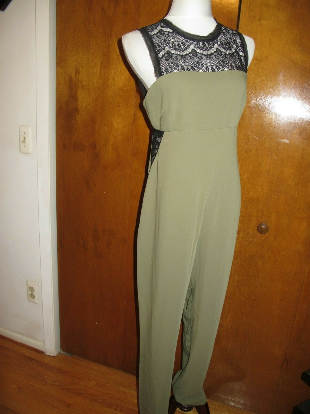 Rachel Roy women's army/black evening jumpsuit 