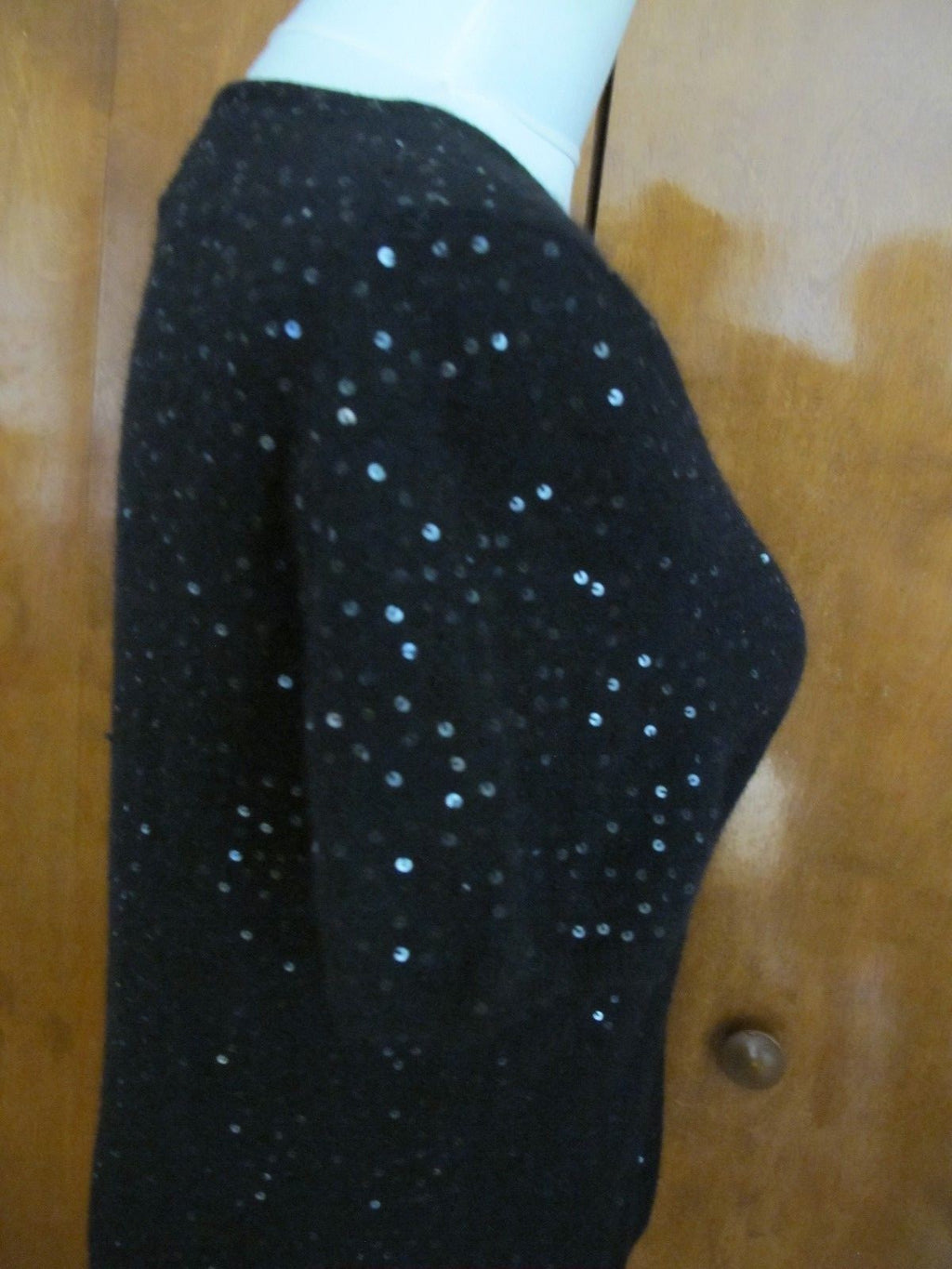 By Bloomingdale’s womens black evening cashmere sweater 