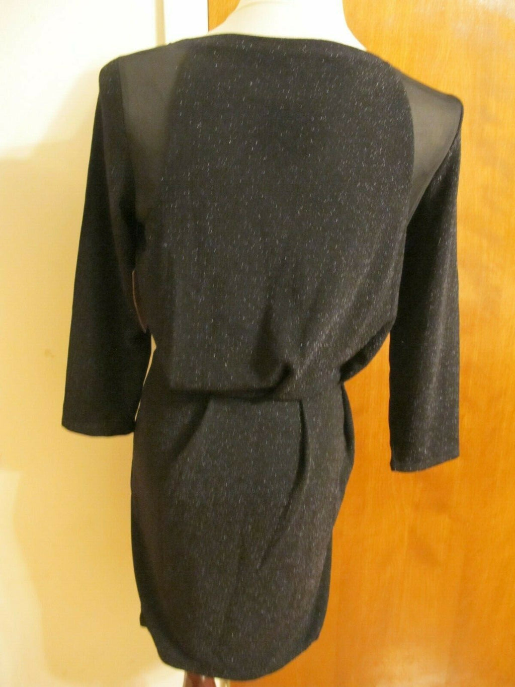 Rachel Roy women's stylish evening black mesh lined dress small