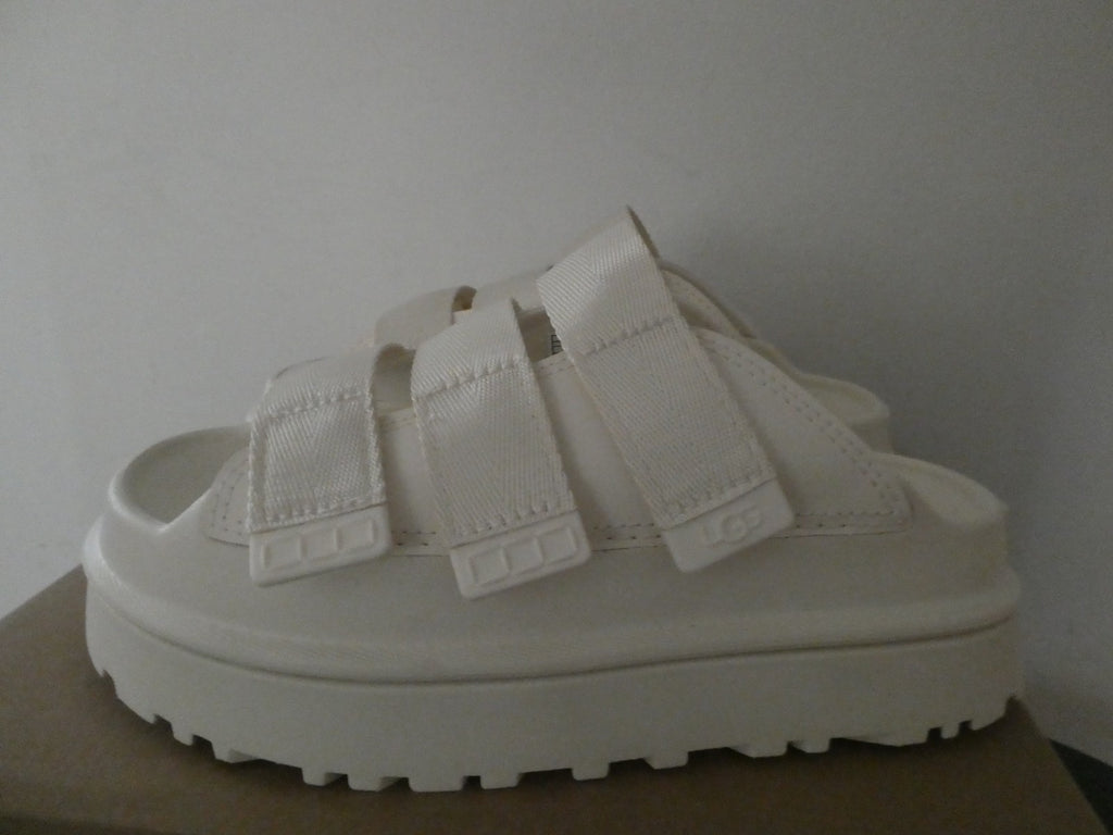 UGG Women Goldenglow Slide JSM White Platform Sandals Sz 5 New in Box W/1167430