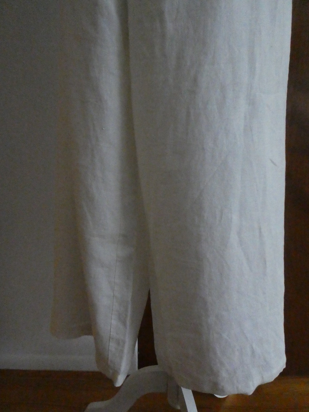 M Collection 100% Linen Pants Women Size 14 White Wide Leg Fully Lined NWT