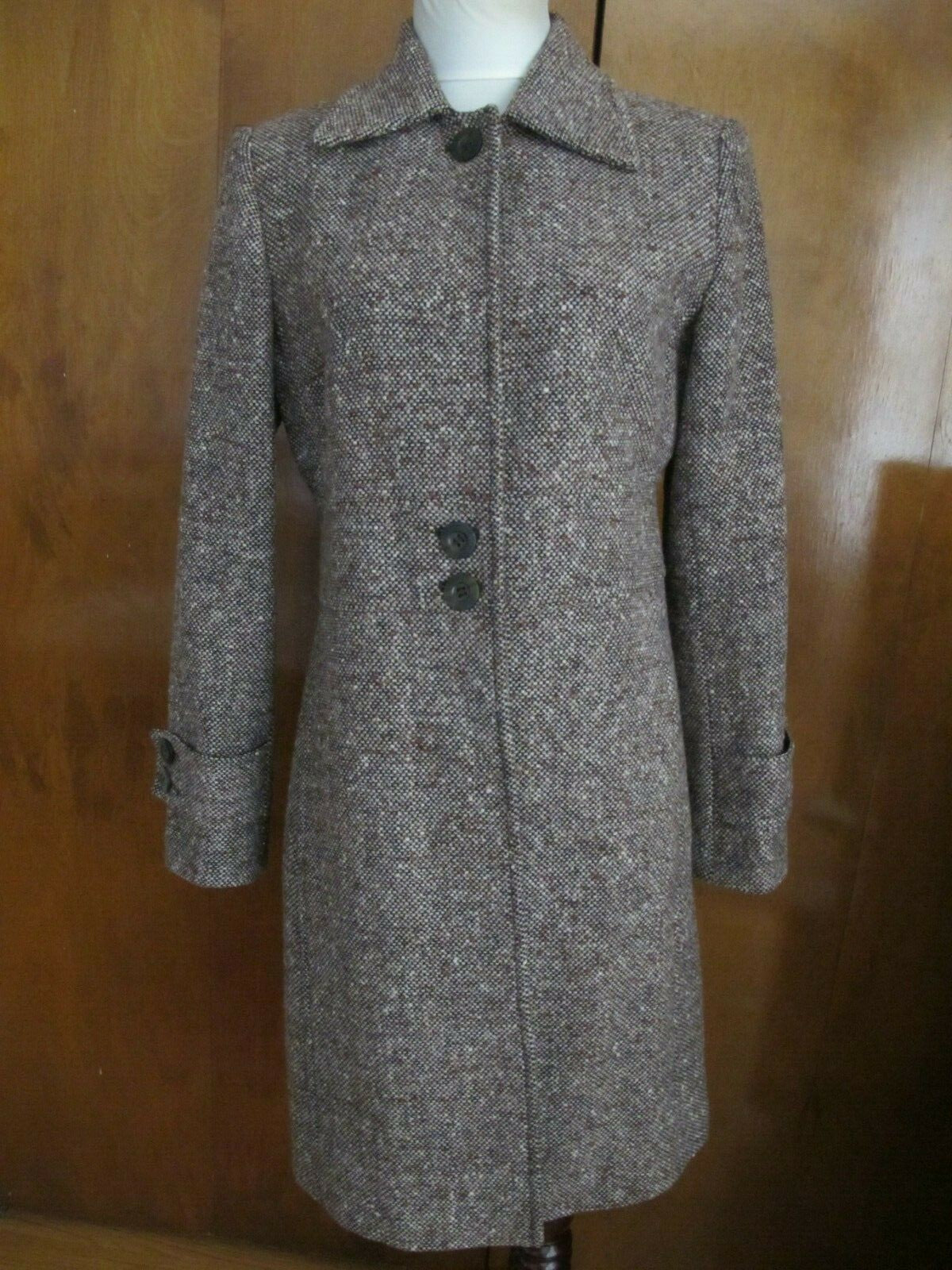 New York & Company Women’s Brown multi Color Basic Jacket Coat Size 4