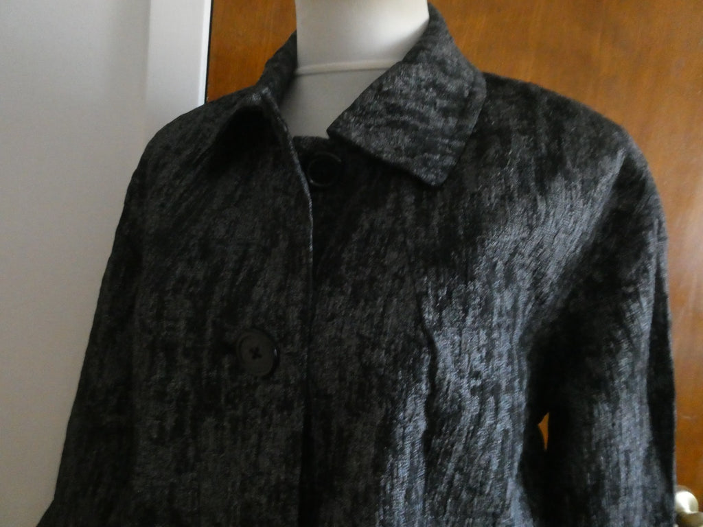 Linea By Louis Dellolio black/gray 4 Button with Pockets Blazer Jacket medium