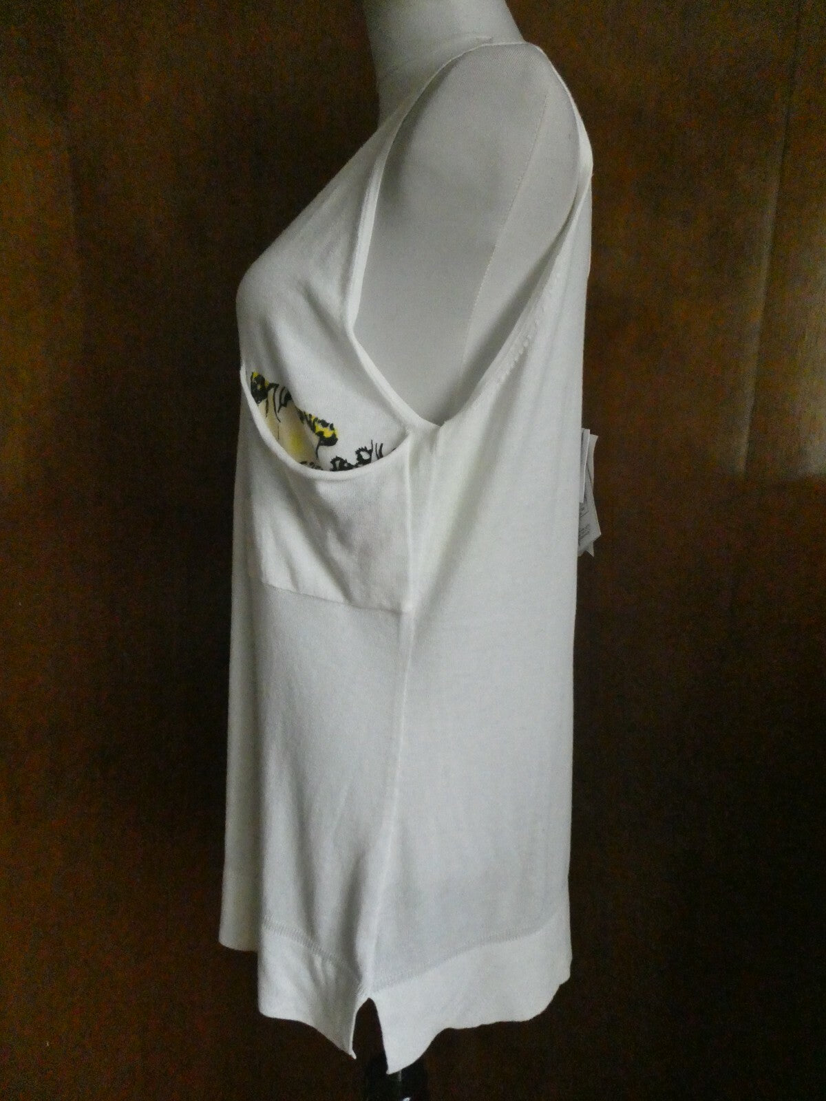 Smitten women's ivory soft cotton top size Large Style# S030236LM