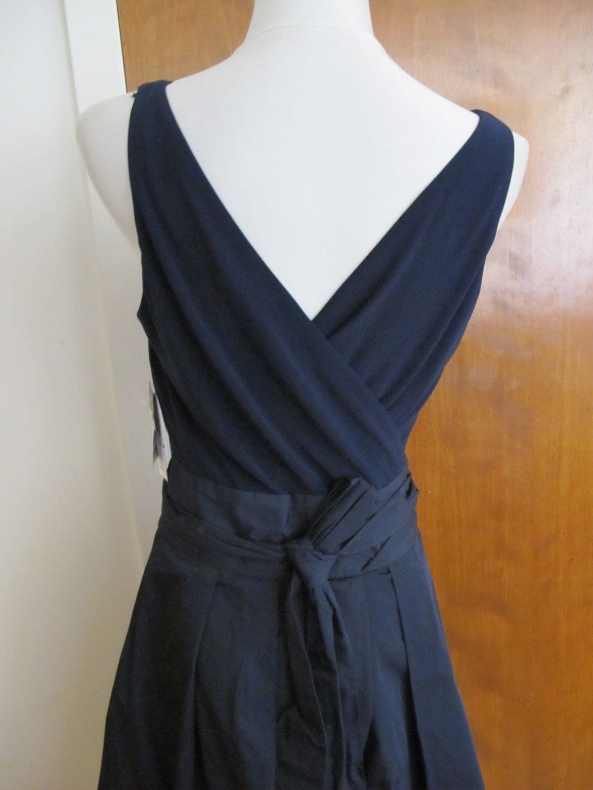 Lauren Ralph Lauren women’s navy pleated skirt detailed dress size 14 NWT