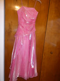 LET'S Fashion women's pink evening prom graduation dress XSmall