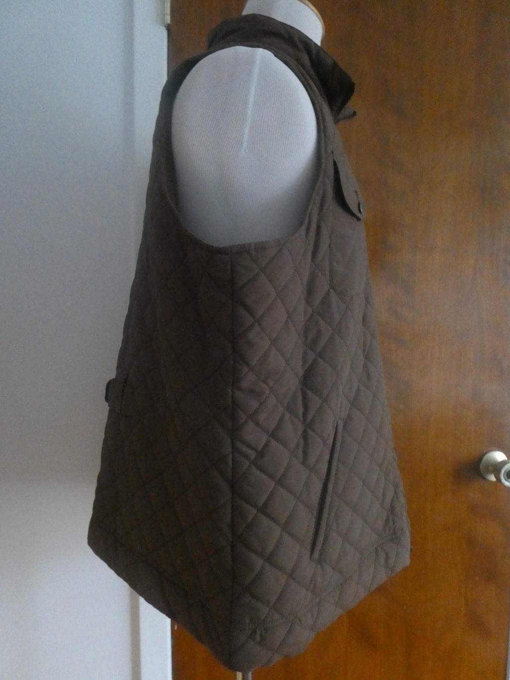 CARIBBEAN JOE Women Hazelnut Brown Vest 70% Cotton Size 1XL $54
