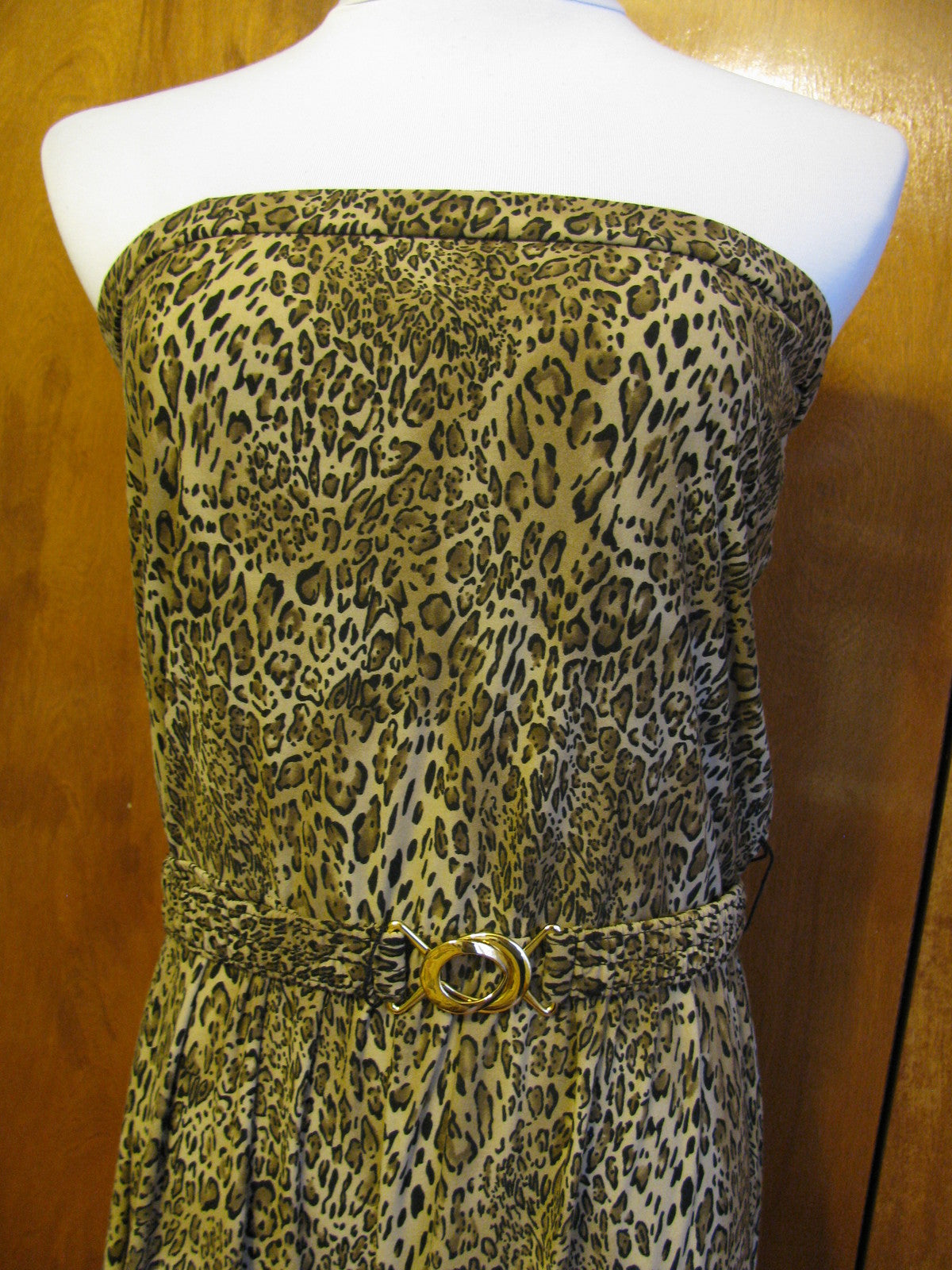 MSK women’s jumpsuit leopard black size large NEW