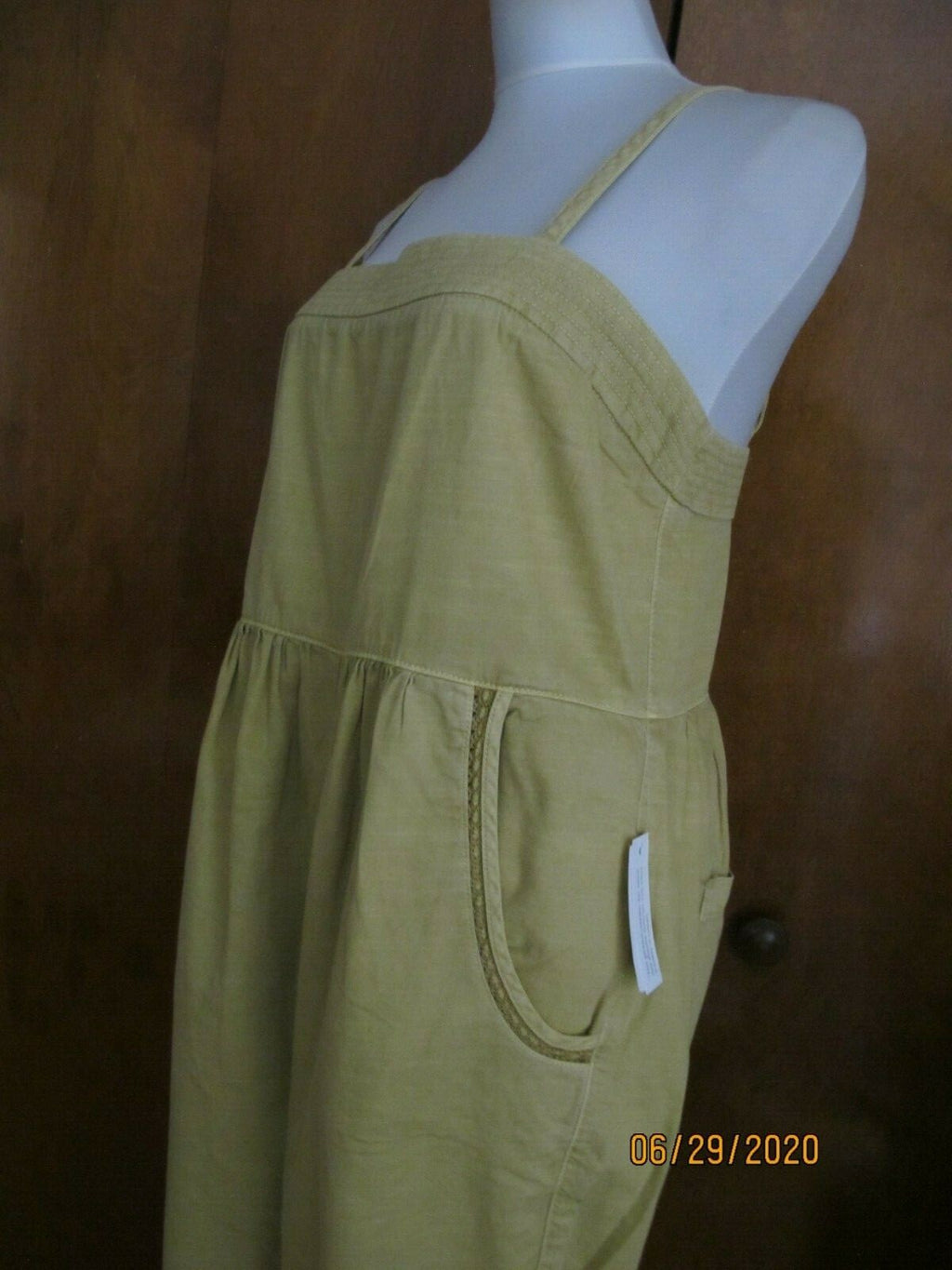 Anthropologie Gold Green Women’s Summer Jumpsuit 