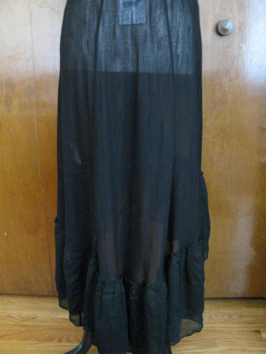 Free People black soft rayon halter mesh bead detailed NWT dress size XSmall  