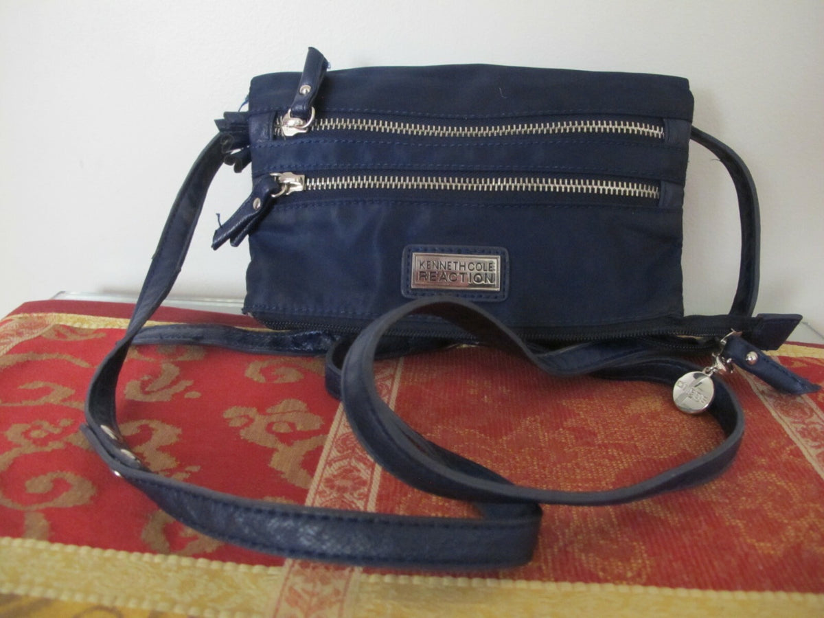 Kenneth Cole Reaction Women’s Navy Nylon Cross-body Small Purse Bag 