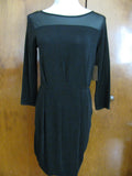 Rachel Roy women's stylish evening black mesh lined dress medium 