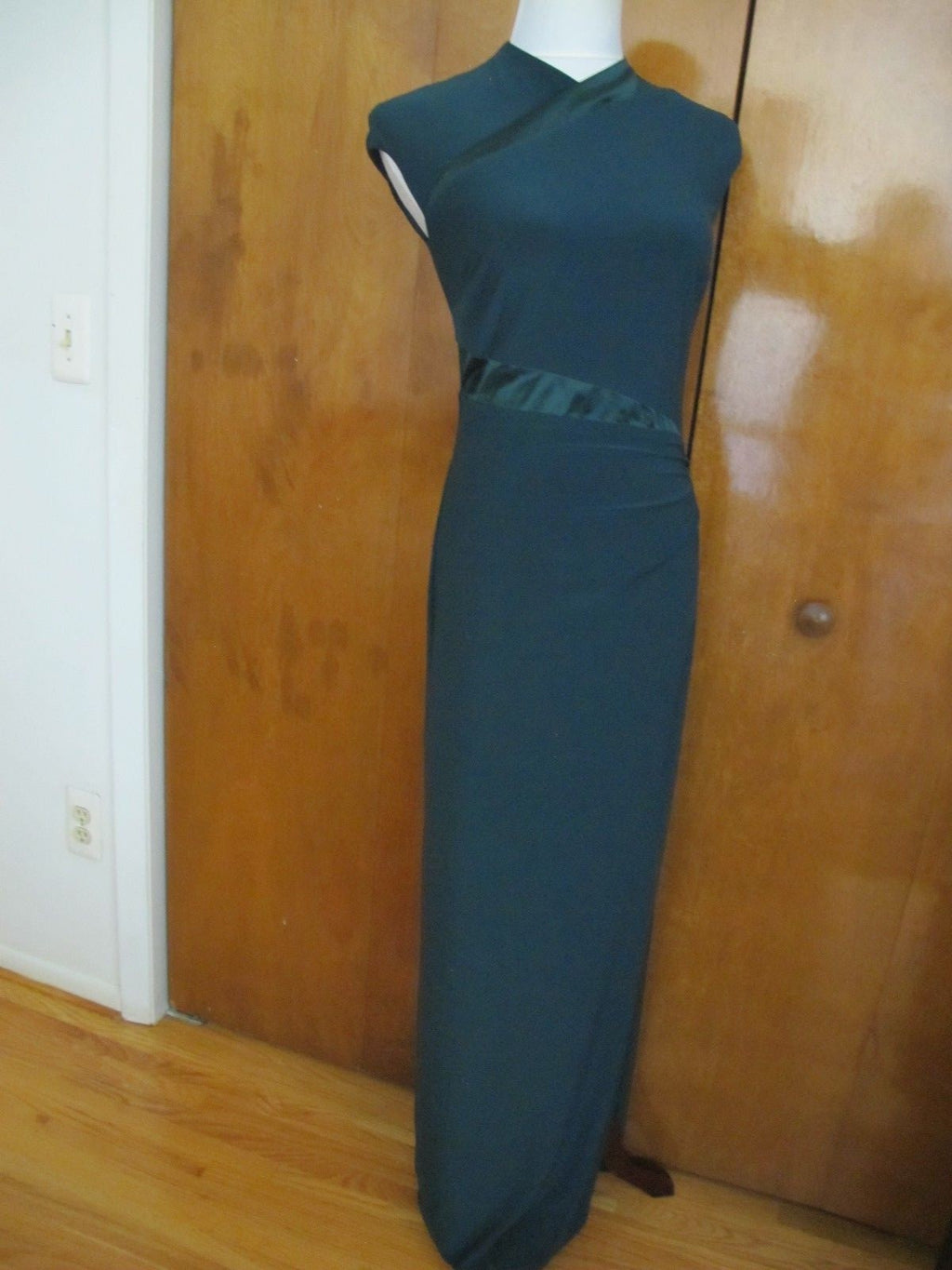 Ralph Lauren women's green evening detailed maxi dress New