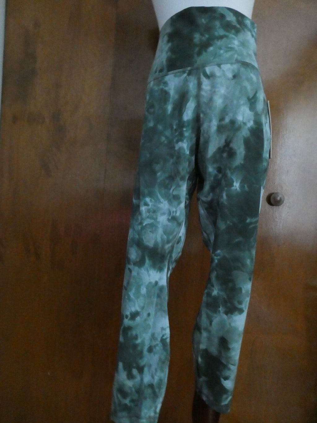 Lululemon Align Pant 25" Green Print Yoga Legging with Side Pockets Size 20