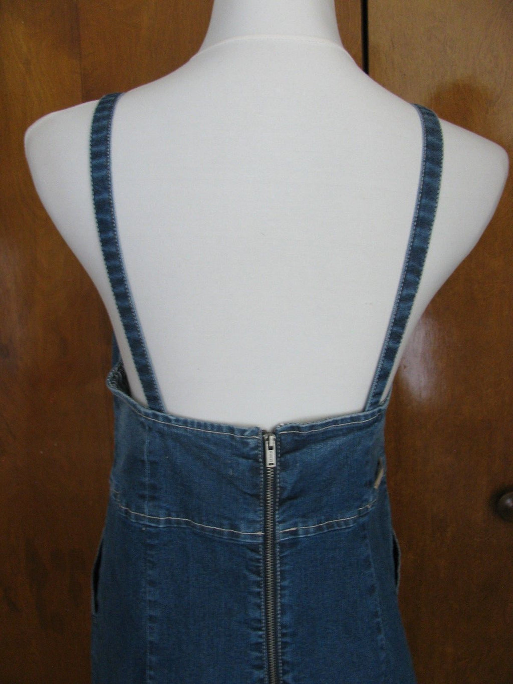 Guess women’s blue denim overalls inspired cotton dress New